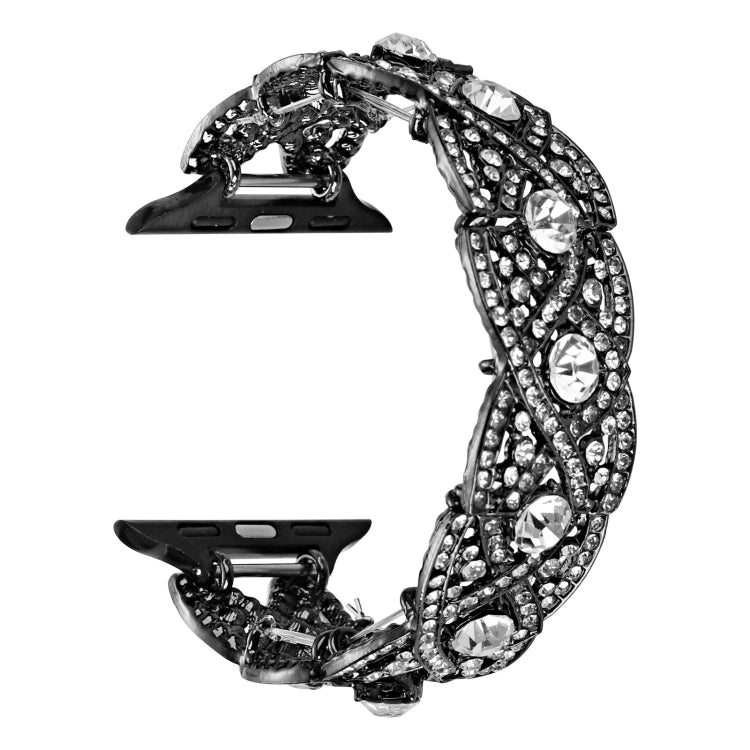 Diamonds Twist Metal Watch Band, For Apple Watch 5 44mm, For Apple Watch 5 40mm, For Apple Watch 4 44mm, For Apple Watch 4 40mm, For Apple Watch 3 38mm, For Apple Watch 3 42mm